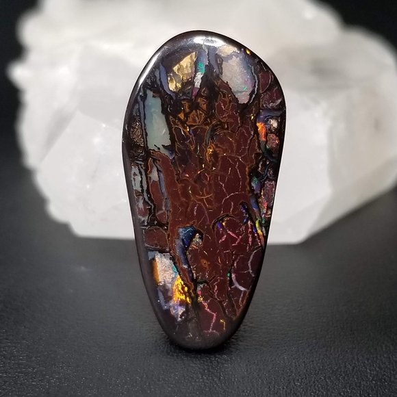 ***SOLD***     Incredible Australian Yowah Opal * 27.4 x 13.6 x 5.6mm - Picture 10 of 11